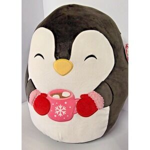 Squishmallows Luna the Christmas Penguin with Hot Cocoa 16" NWT 2025 Release